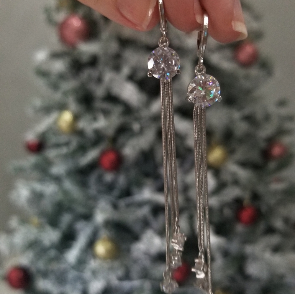 Sterling silver drop earrings